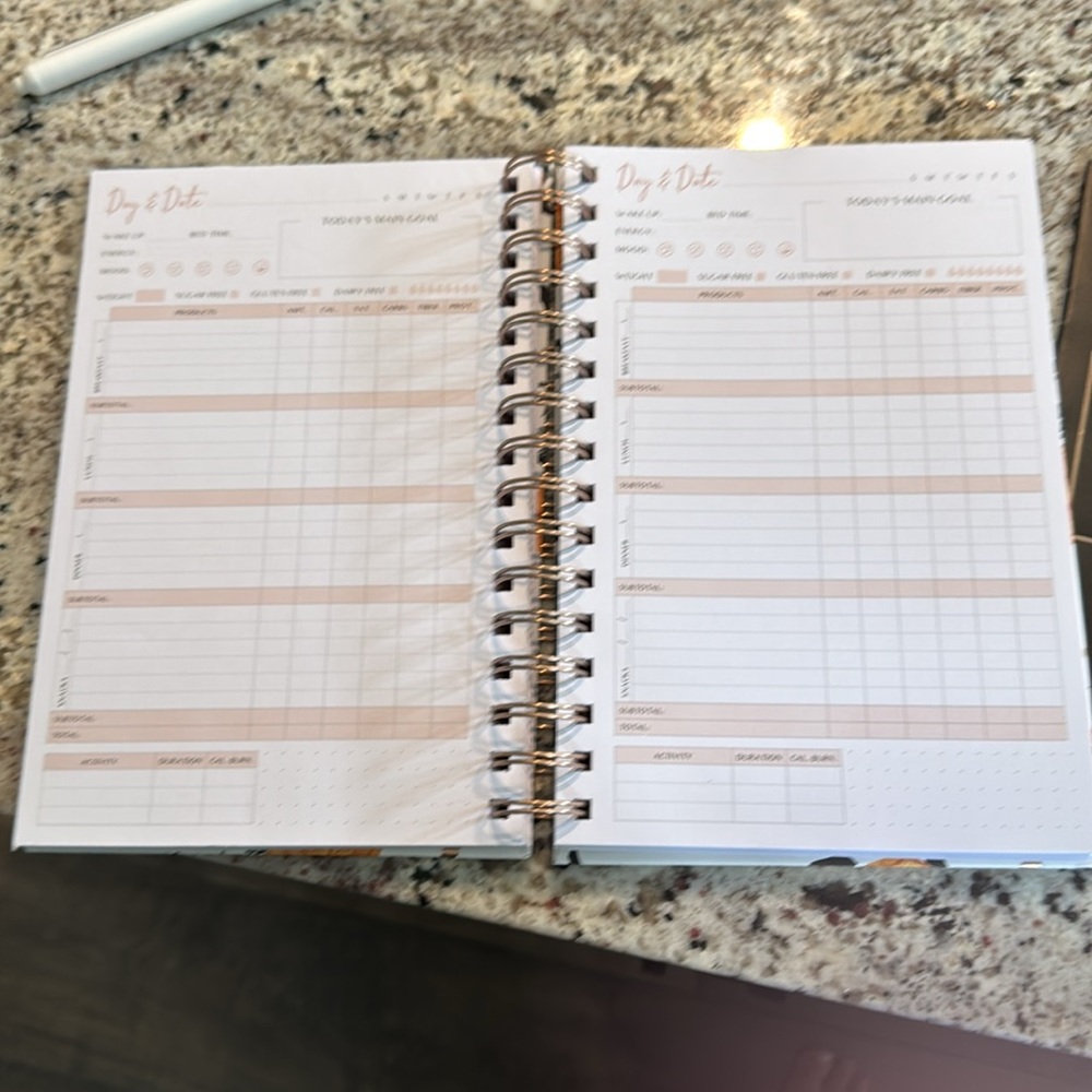 NWOB! Pineapple Spiral Food Journal with Stickers - Picture 3 of 3